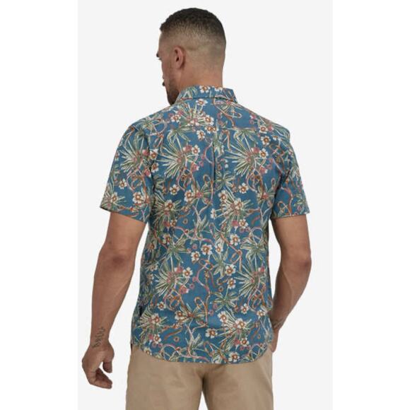 Patagonia Floral Button Short Sleeve Shirt Mens XS Go To Shirt - Picture 2 of 8